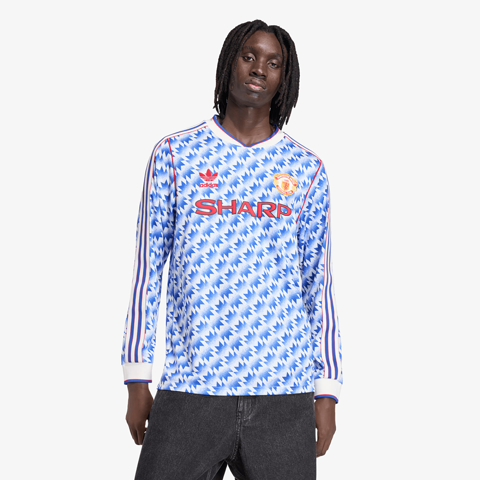 Trikots adidas Manchester United Away Long Sleeve Jersey 90 Multicolor
