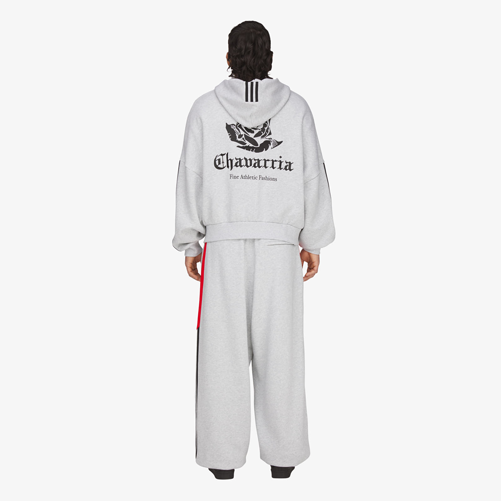 Φούτερ adidas x Willy Chavarria Full Zip Logo Hoodie Light Grey Heather