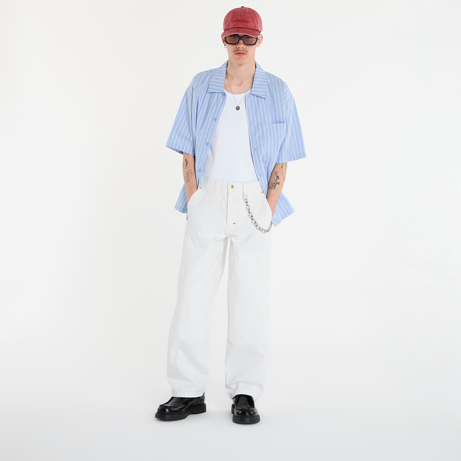 Jeans Dickies Selvedge Double Knee Deni White