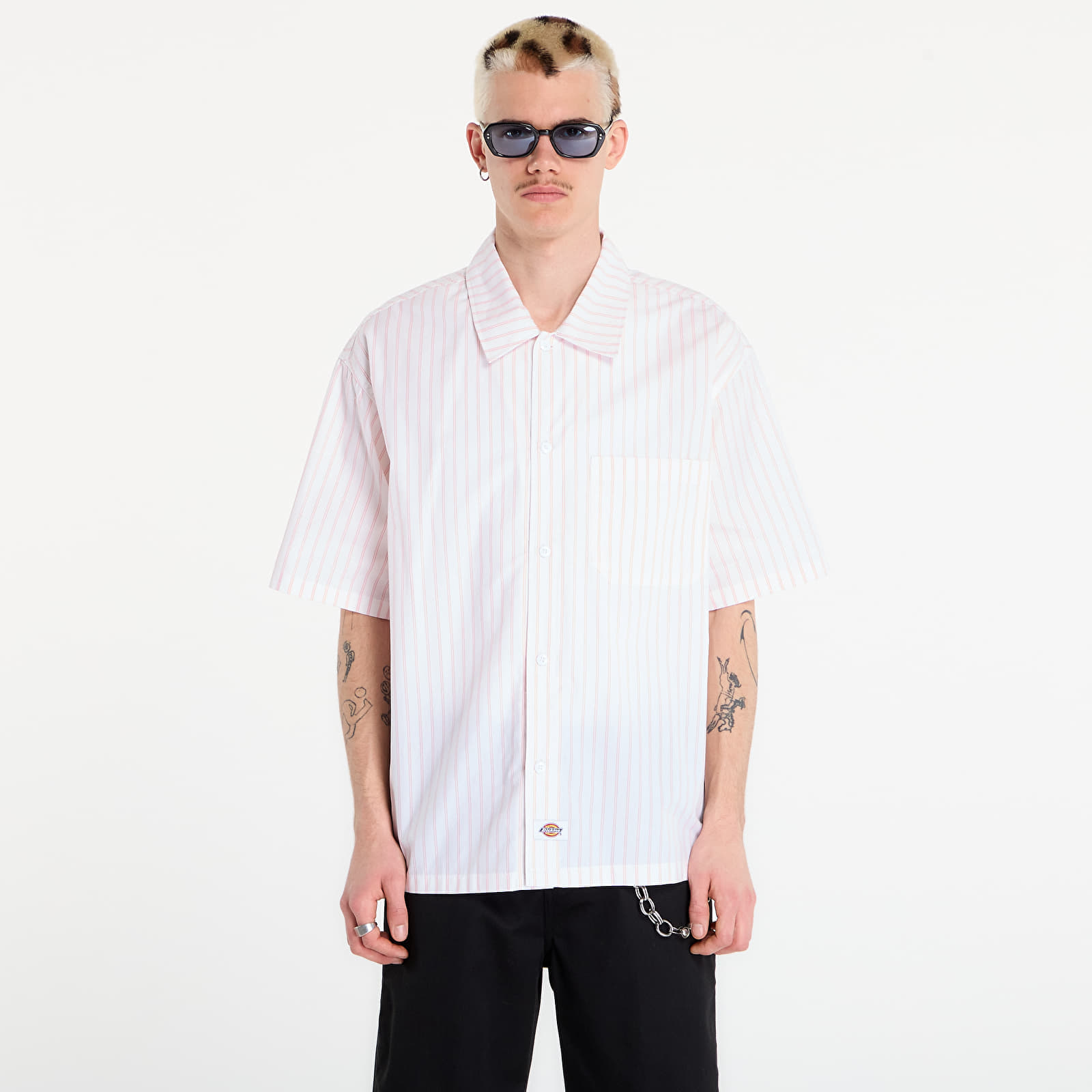 Риза Dickies Venedocia Stripe Shirt Short Sleeve White S
