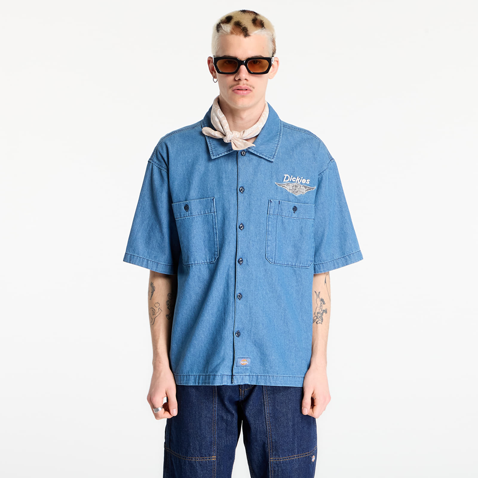 Shirts Dickies M X Hoodie Cbry Wk St Blue