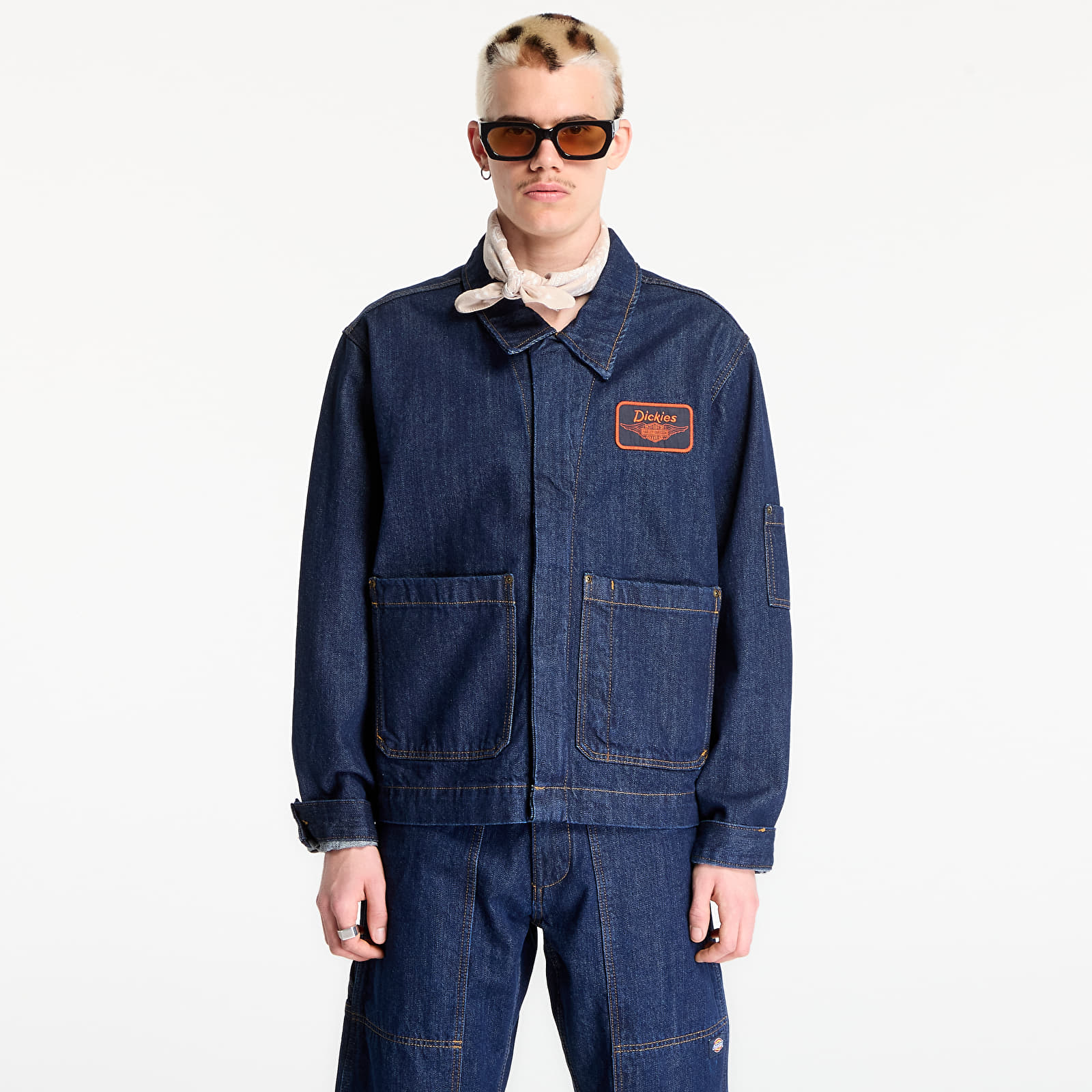 Jakne Dickies M X Hoodie Denim Jacket Blue