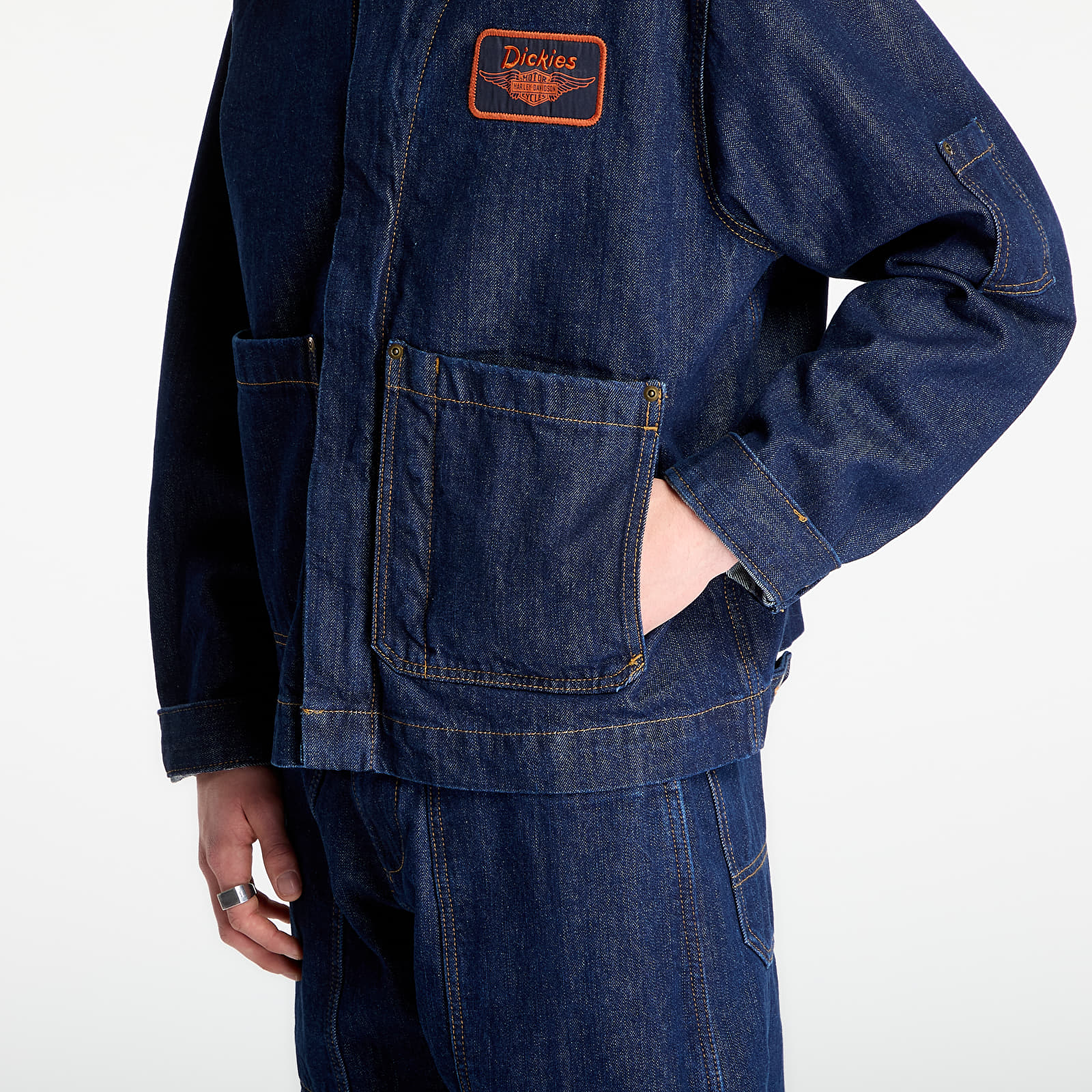 Jakne Dickies M X Hoodie Denim Jacket Blue