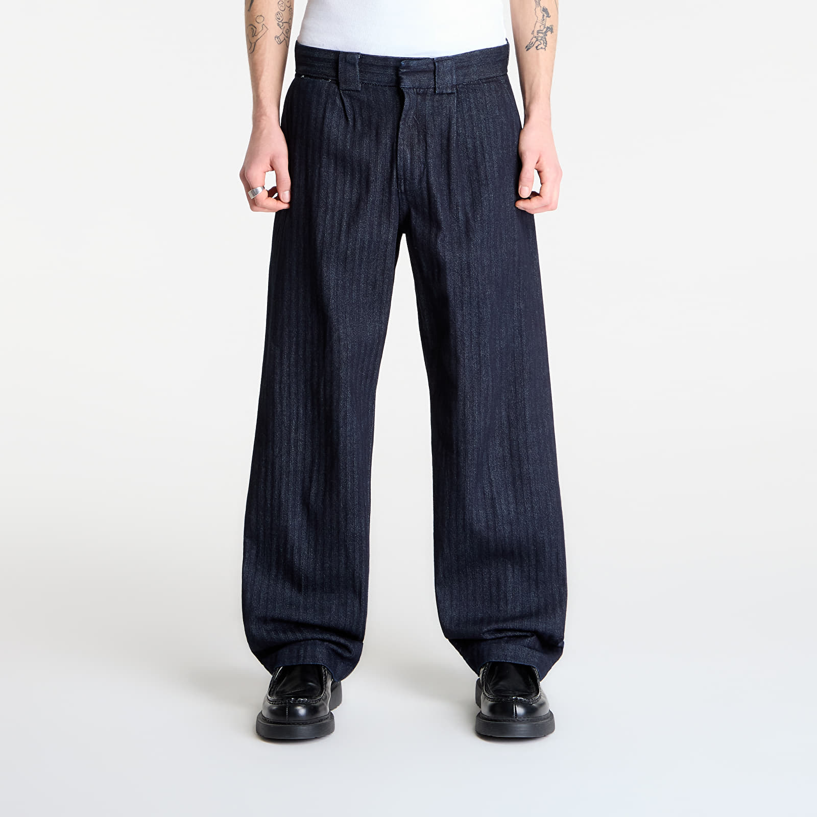 Jeans Dickies Selvedge Herringbone Denim Rinsed Black