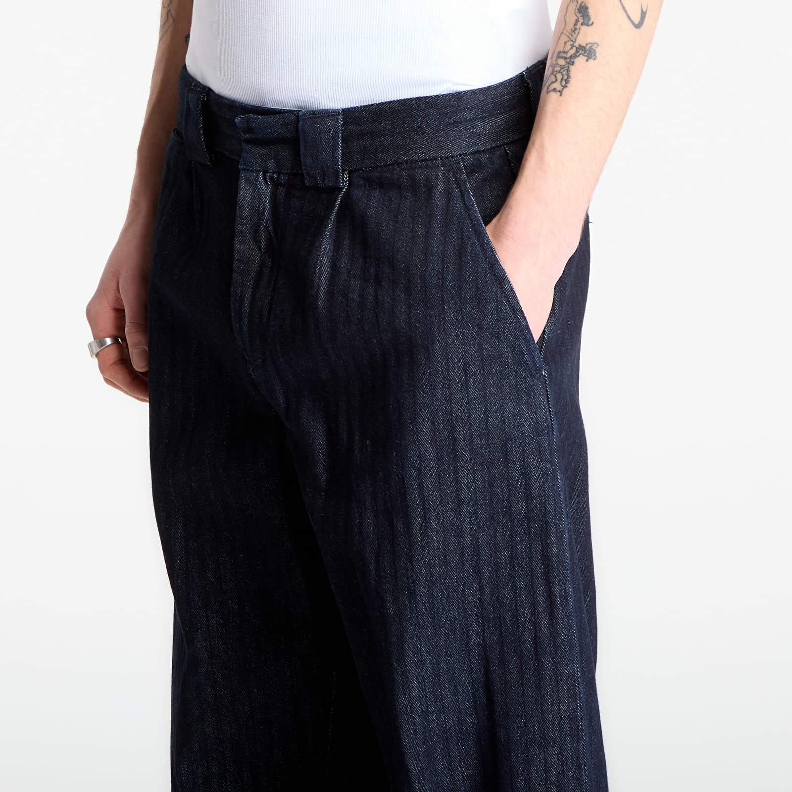 Jeans Dickies Selvedge Herringbone Denim Rinsed Black