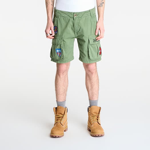 Šortai Alpha Industries Flying Tigers Shorts Vintage Green