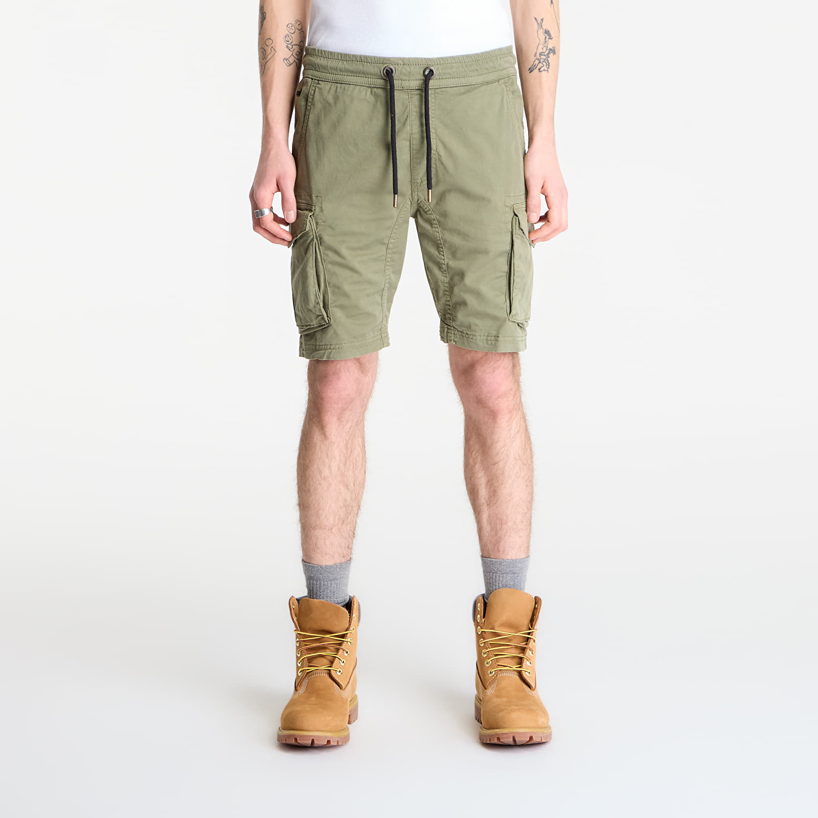 Korte broeken Alpha Industries Cotton Twill Jogger Short Vintage Green