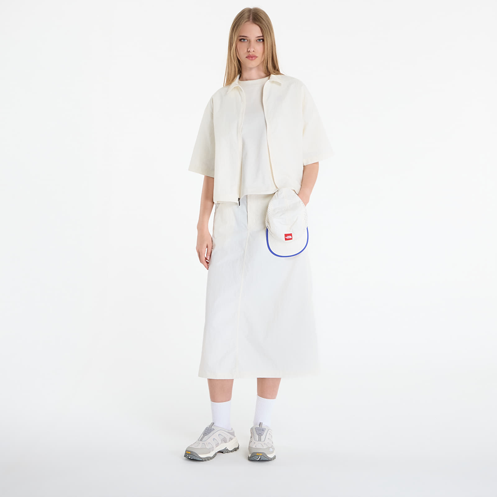 Damenröcke The North Face Redbox Nylon Belted Skirt White Dune