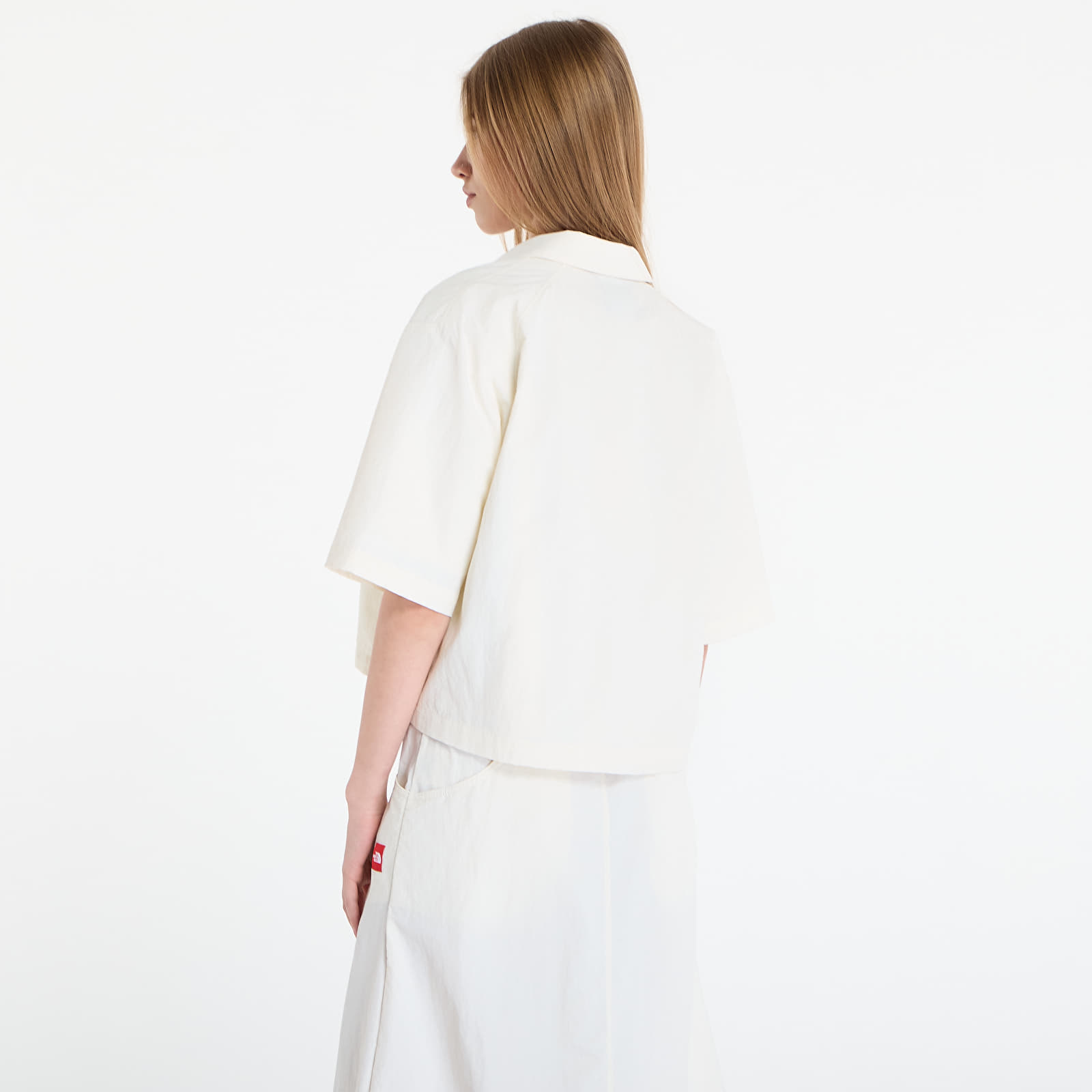 Dámské košile The North Face Redbox Nylon S/S Shirt White Dune