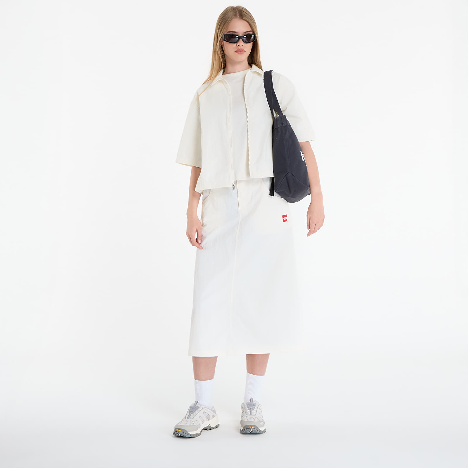 Dámské košile The North Face Redbox Nylon S/S Shirt White Dune