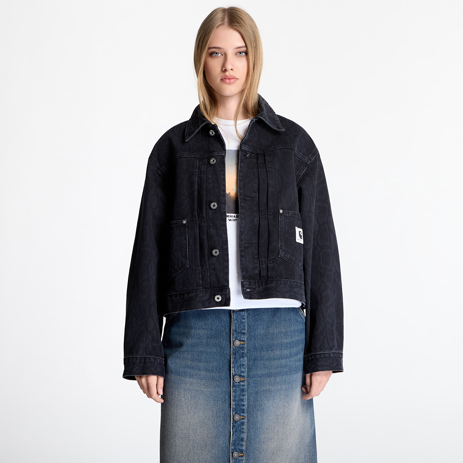 Chaquetas de mujer Carhartt WIP W' Belmar Jacket Snake Camo/ Black