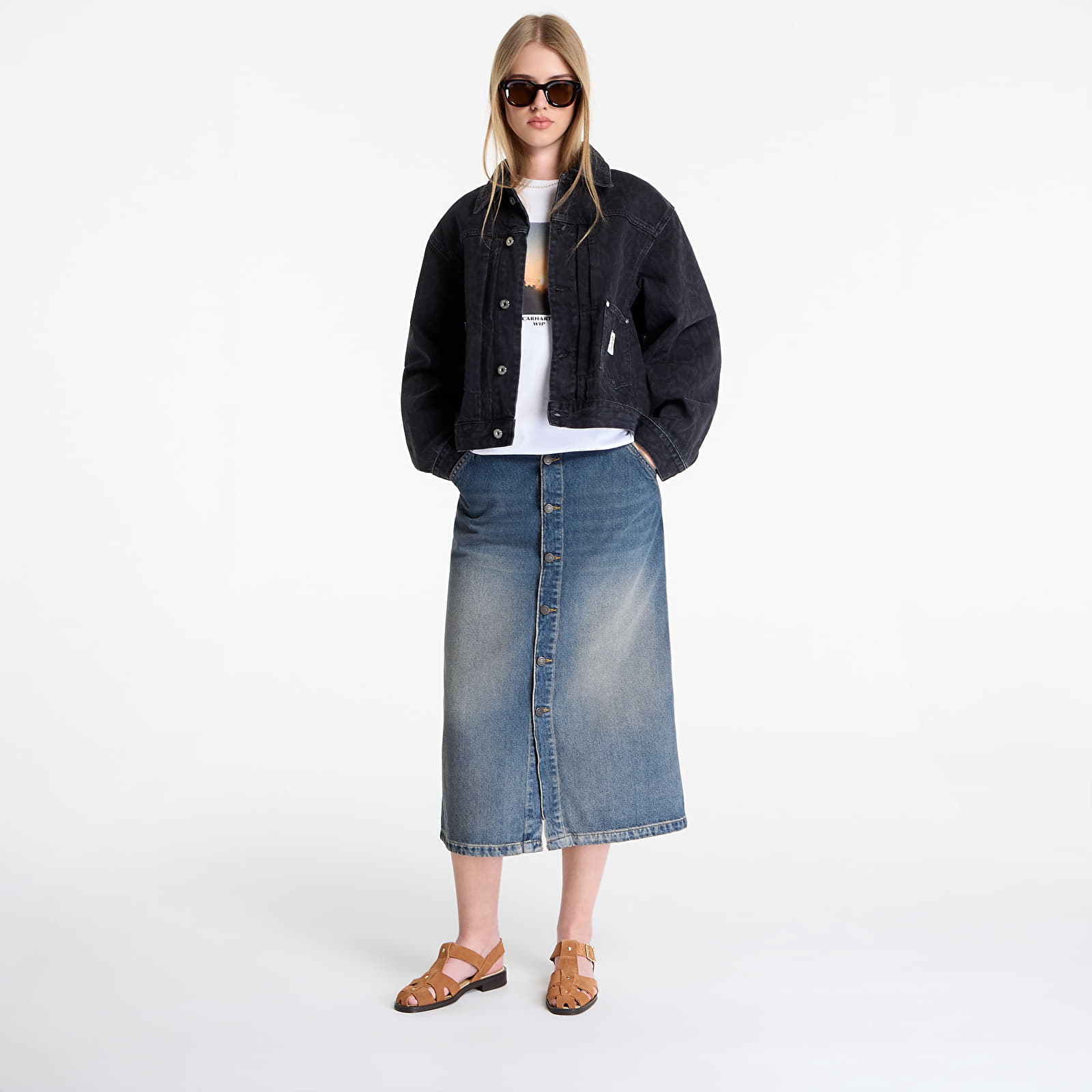 Chaquetas de mujer Carhartt WIP W' Belmar Jacket Snake Camo/ Black