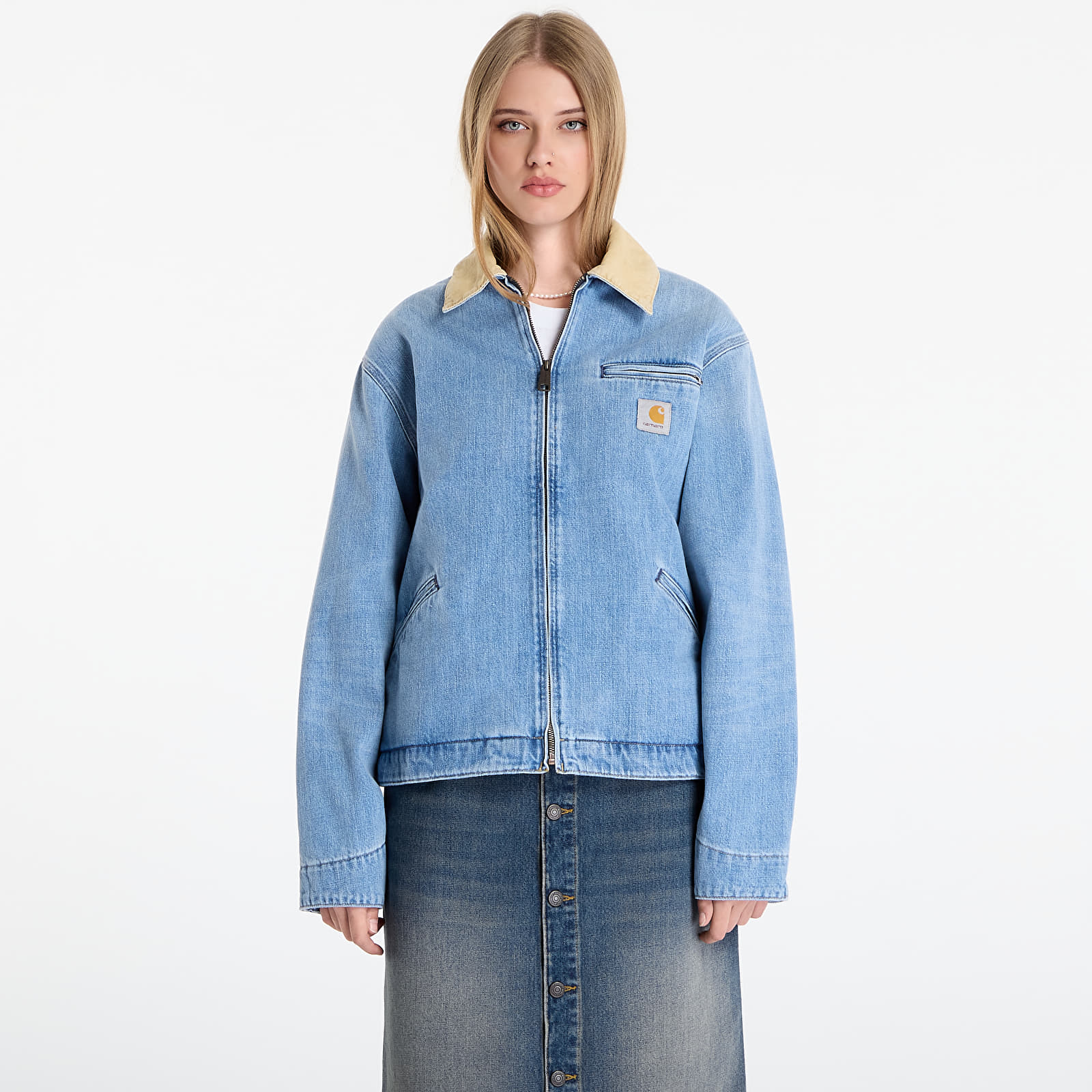 Herrenjacken Carhartt WIP OG Detroit Jacket UNISEX Blue/ Dusty H Brown