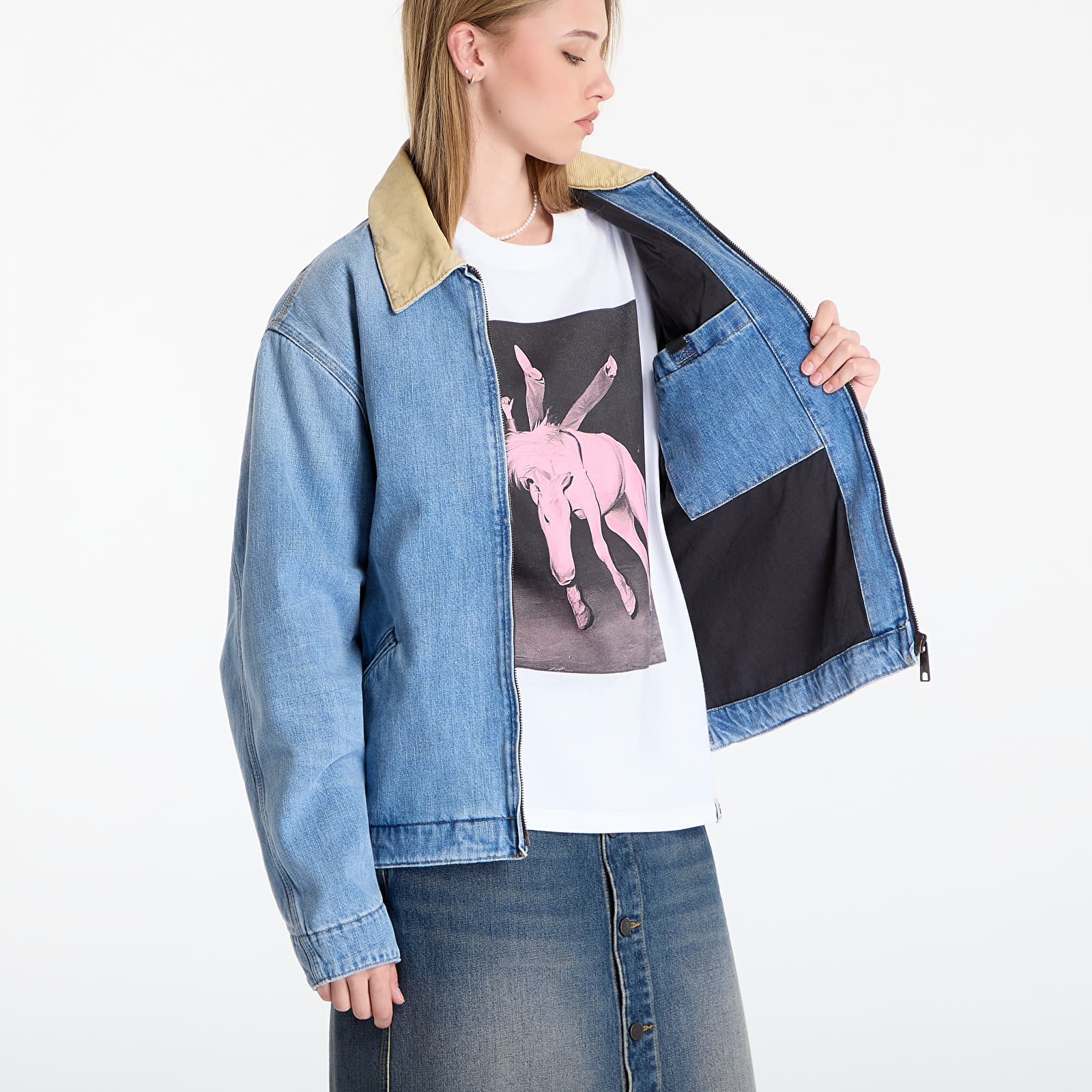 Herrenjacken Carhartt WIP OG Detroit Jacket UNISEX Blue/ Dusty H Brown