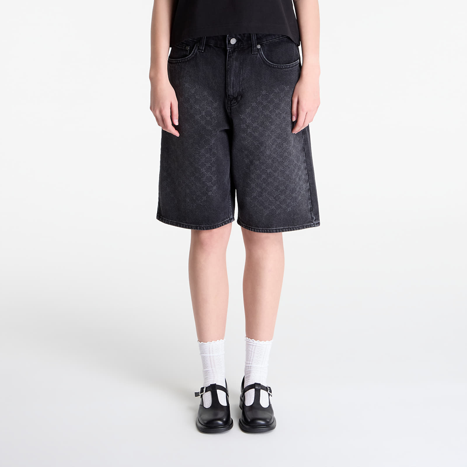 Levně Šortky Daily Paper Laser Monogram Denim Shorts V2 Black L