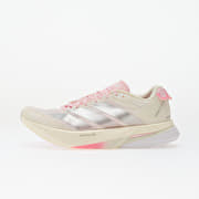 adidas Adizero Boston 13 Core White/ Silver Met./ Clear Pink
