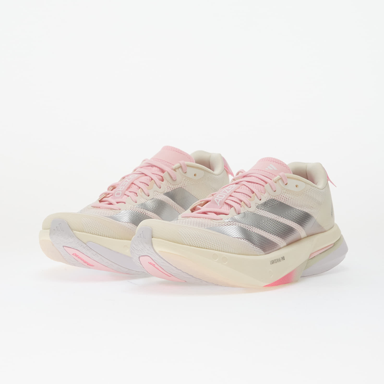 Γυναικεία παπούτσια adidas Adizero Boston 13 Core White/ Silver Met./ Clear Pink