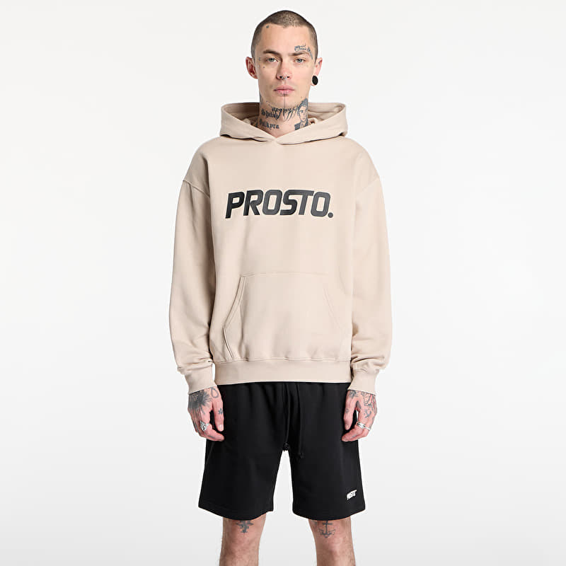 Sweatshirt Prosto Hoodie Big Log Beige