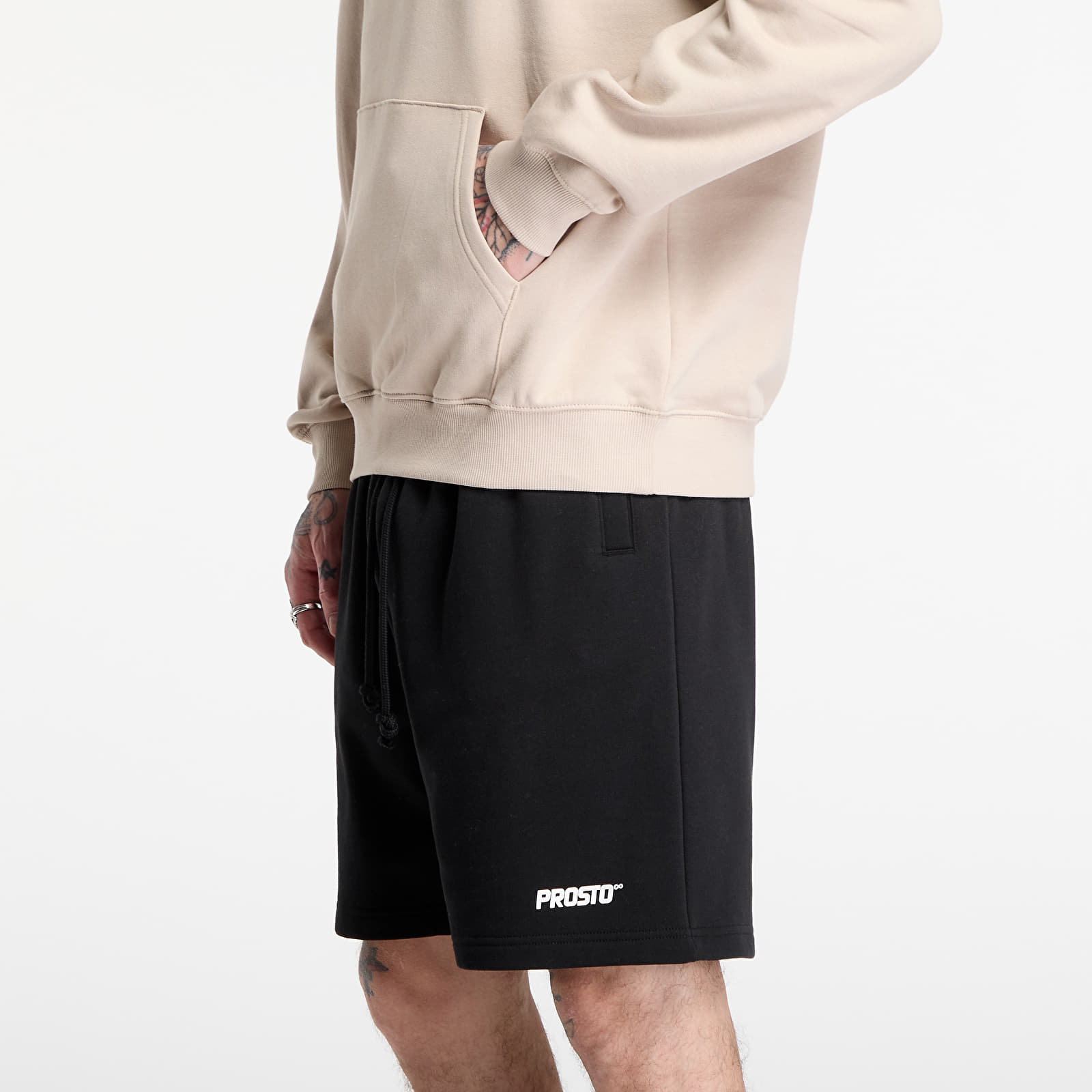 Mikiny Prosto Hoodie Big Log Beige