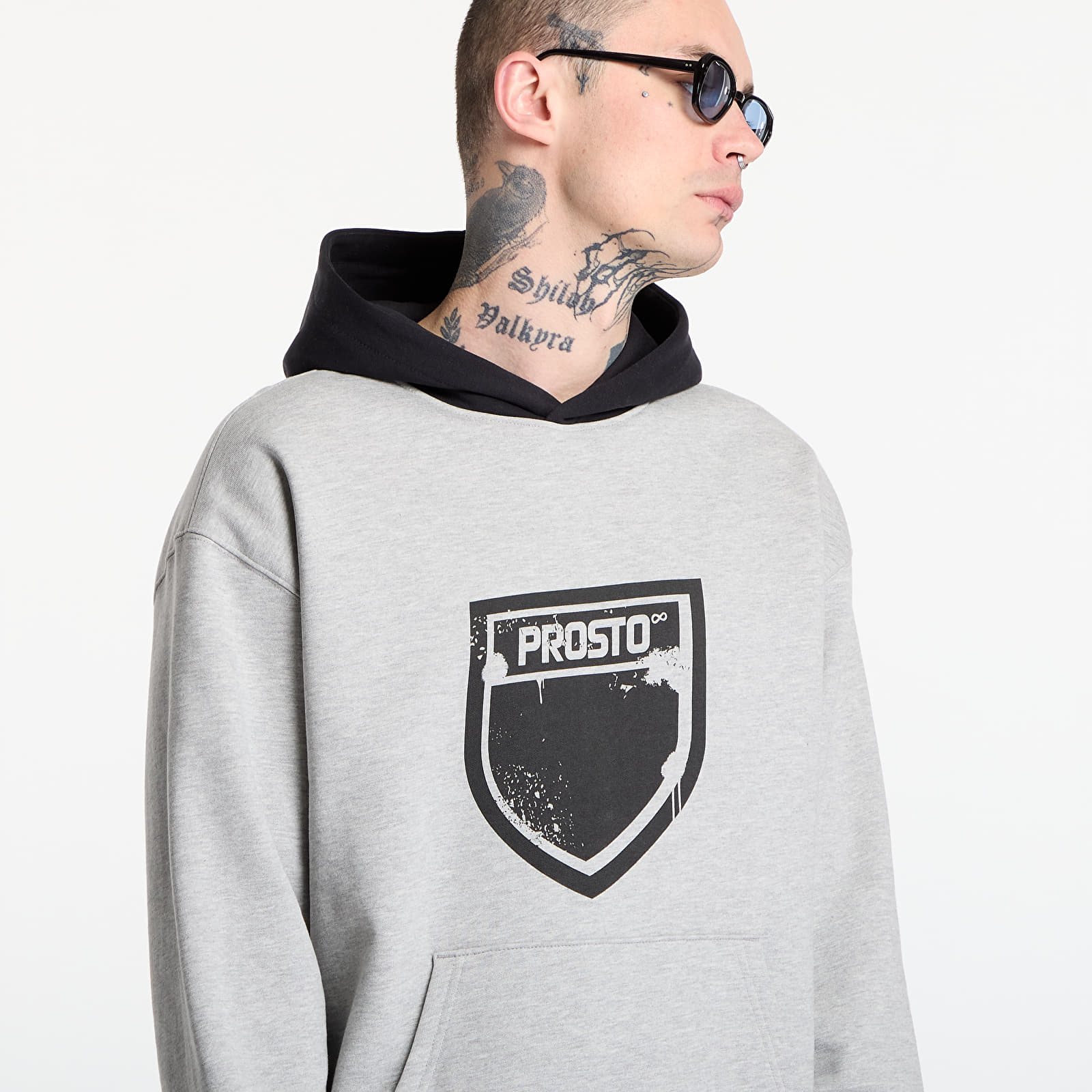 Регланы и толстовки Prosto Hoodie Splash Shield Gray