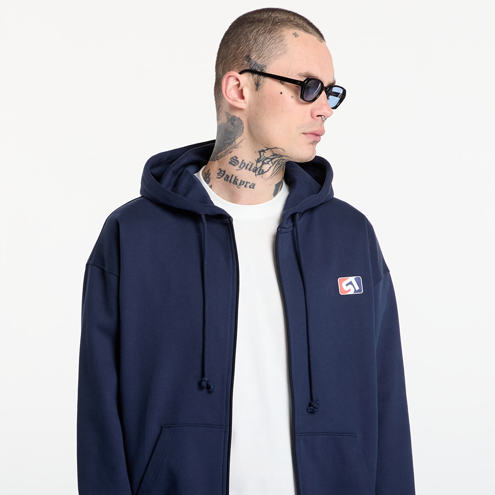 Регланы и толстовки Prosto Zip Hoodie ST Navy