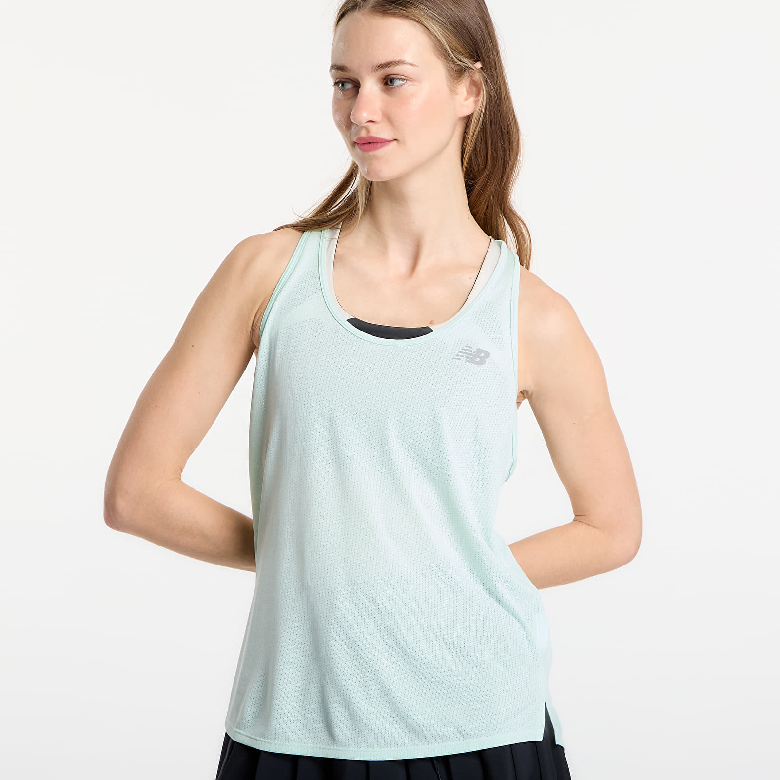 Brezrokavniki New Balance Athletics Tank Cosmic Jade Heather
