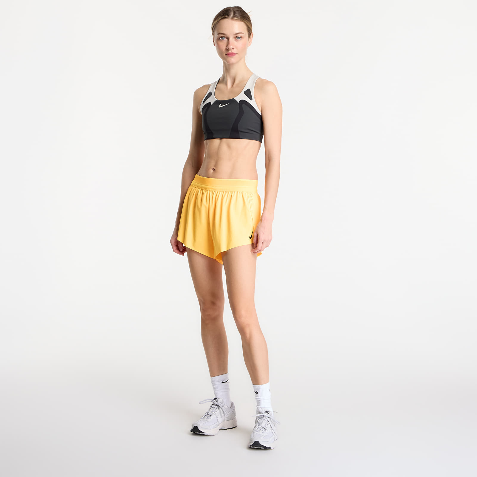 Kraťasy Nike AeroSwift Women's Dri-FIT ADV Mid-Rise 3" Brief-Lined Running Shorts Laser Orange/ Black/ White/ Black