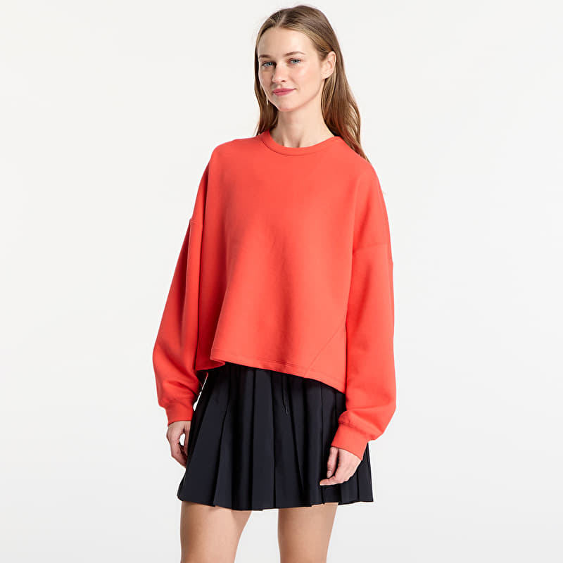 Sweatshirt Nike 24.7 ImpossiblySoft Women's Dri-FIT Oversized Crew-Neck Top Lt Crimson/ University Red