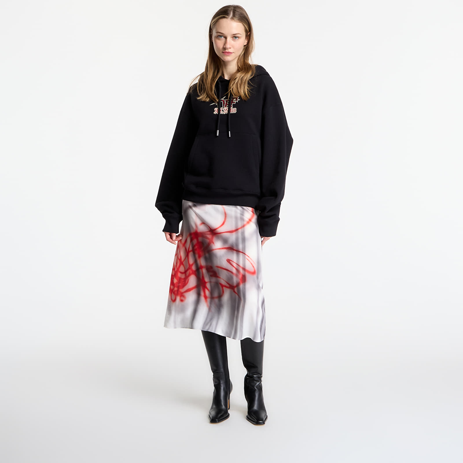 Bluzy Off-White x AC Milan Arrow Regular Hoodie UNISEX Black/ Red