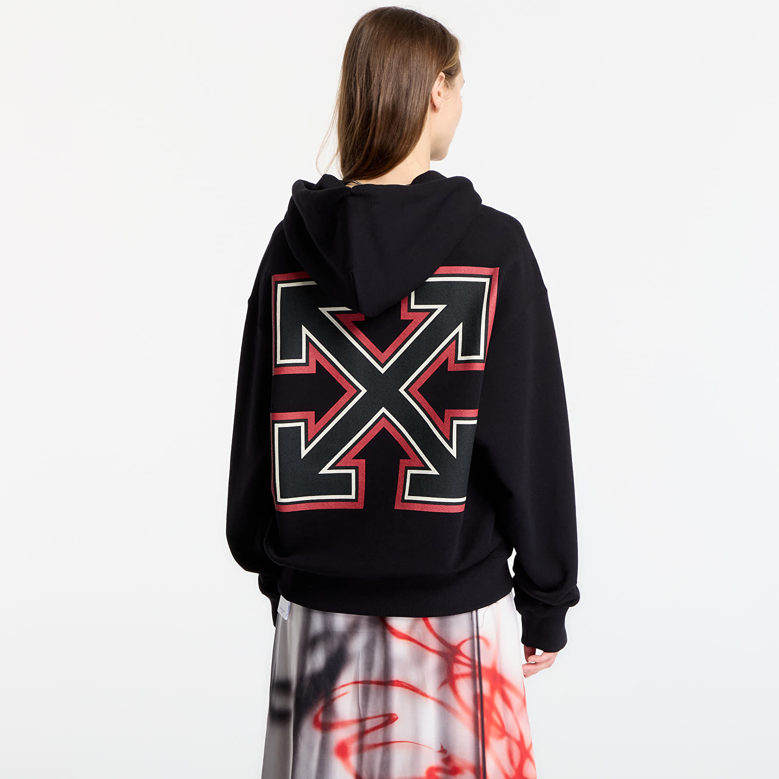 Bluzy Off-White x AC Milan Arrow Regular Hoodie UNISEX Black/ Red