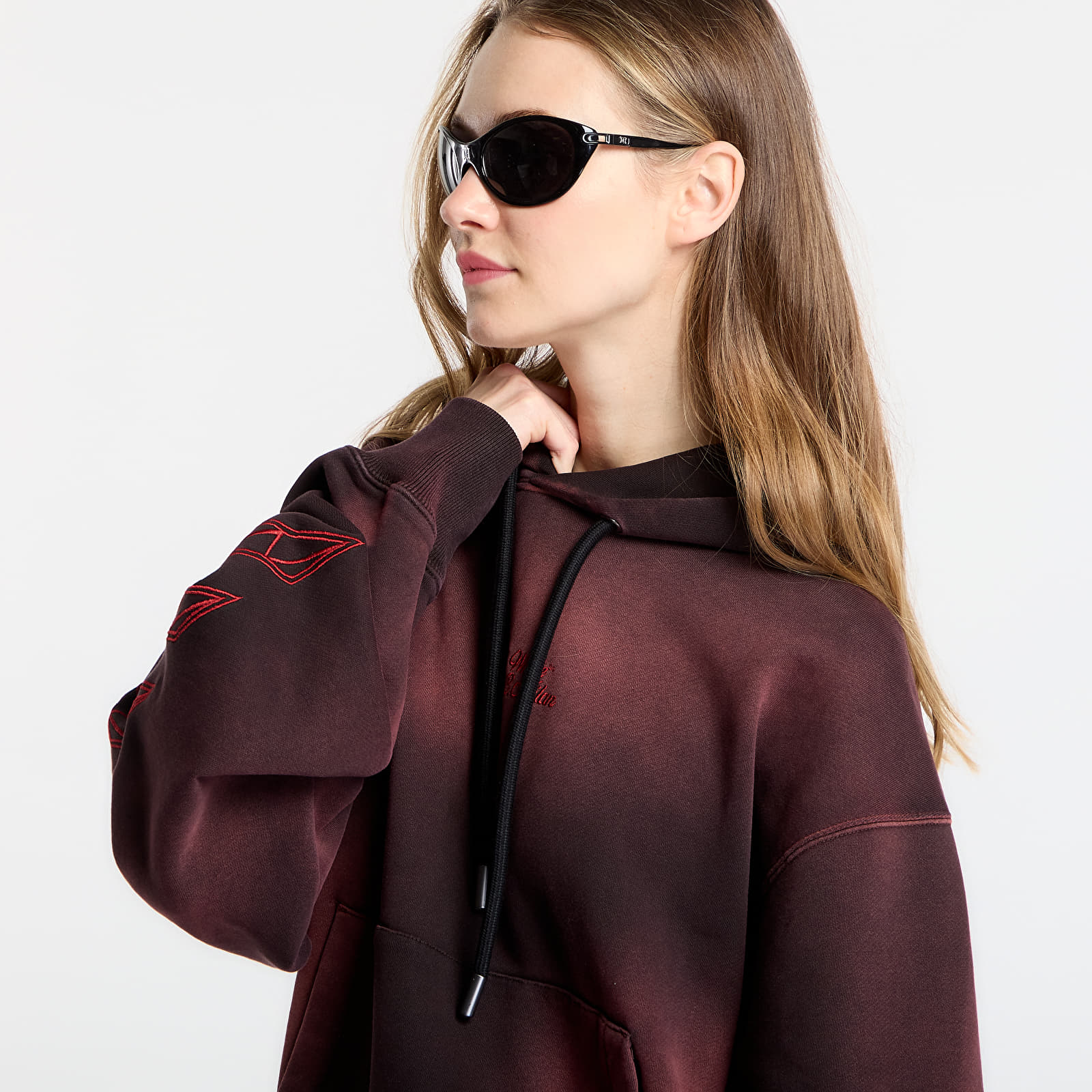 Mężczyźni Off-White x AC Milan Regular Hoodie UNISEX Black/ Red