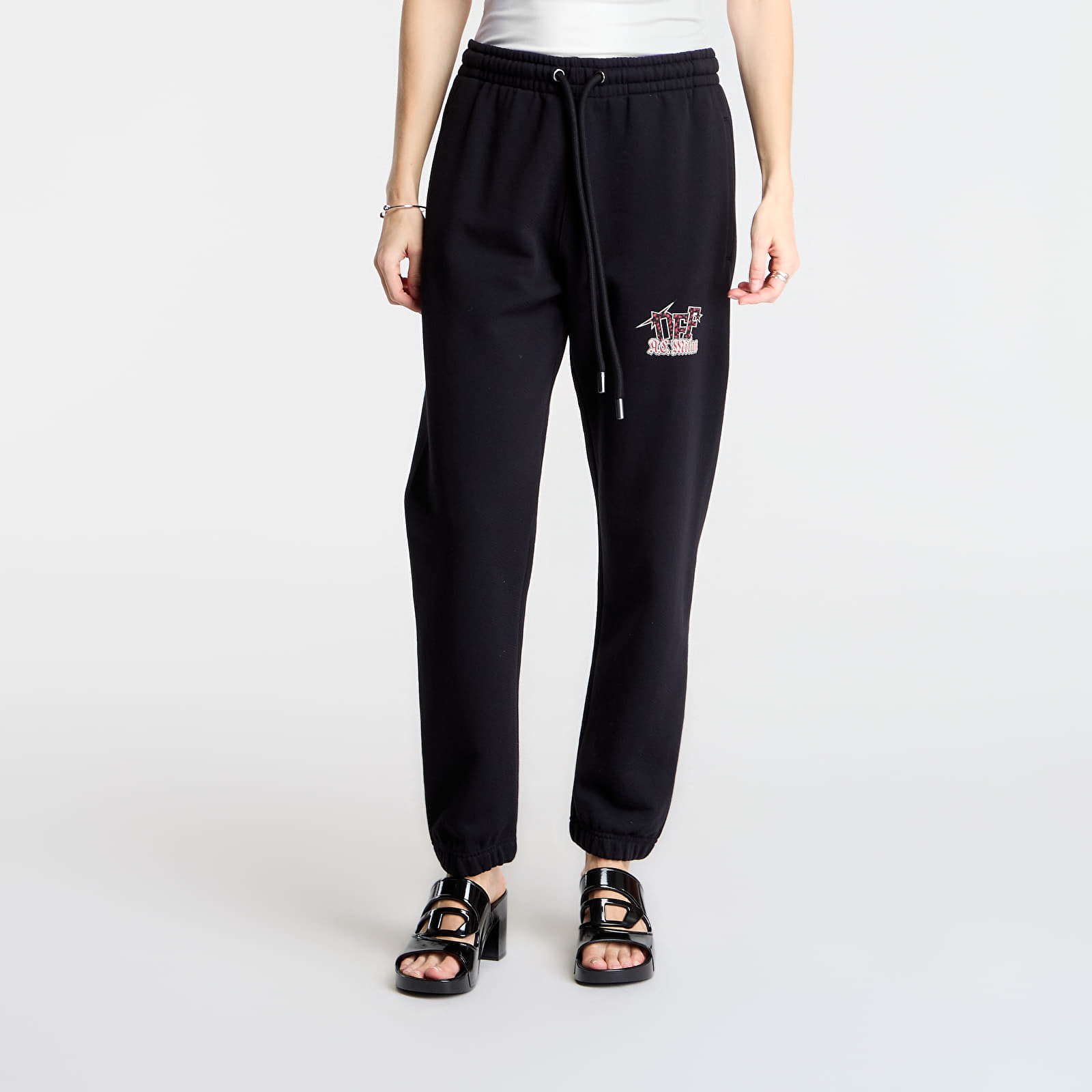 Анцузи Off-White x AC Milan Cuffed Sweatpant UNISEX Black/ Red