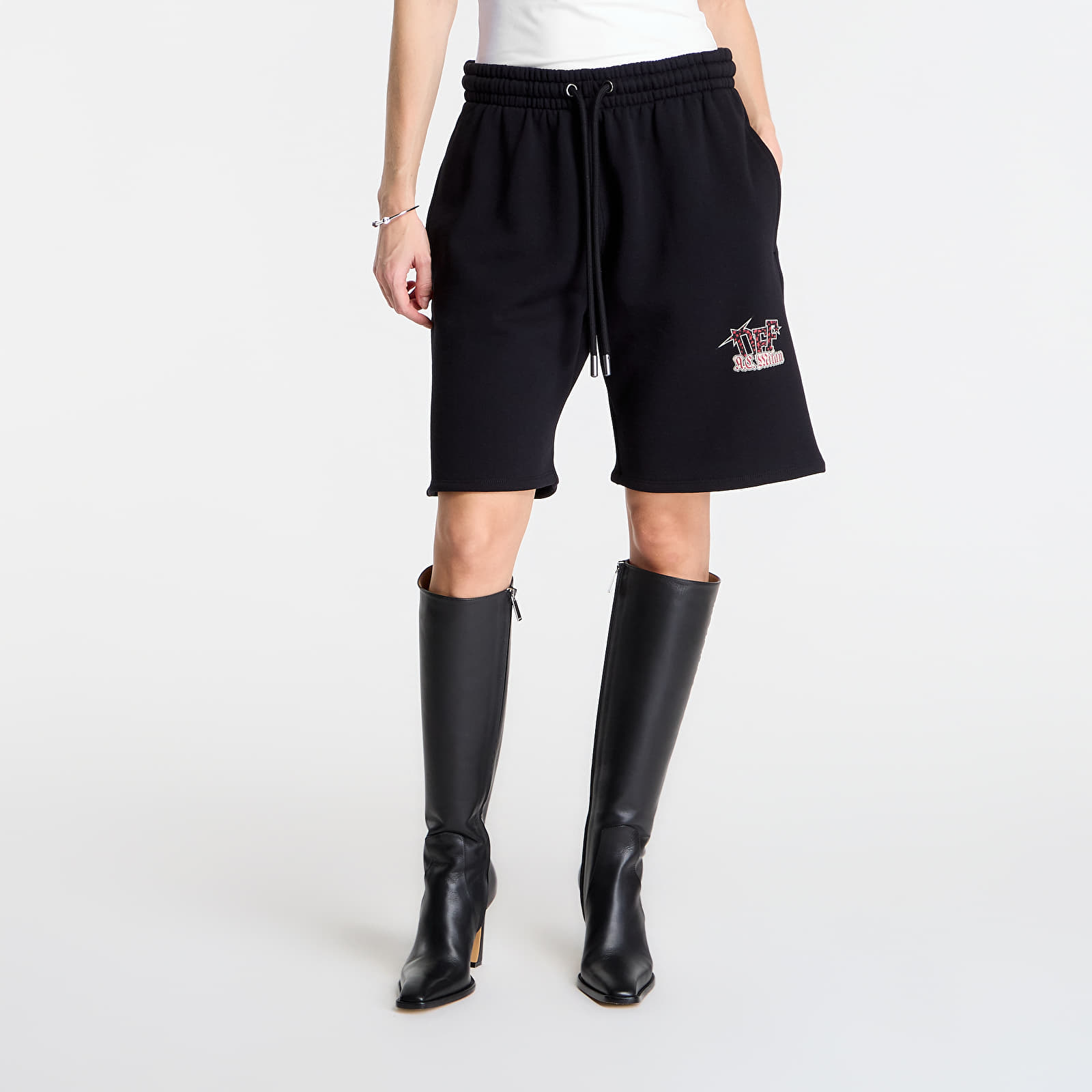 Kraťasy Off-White x AC Milan Skate Sweatshort UNISEX Black/ Red