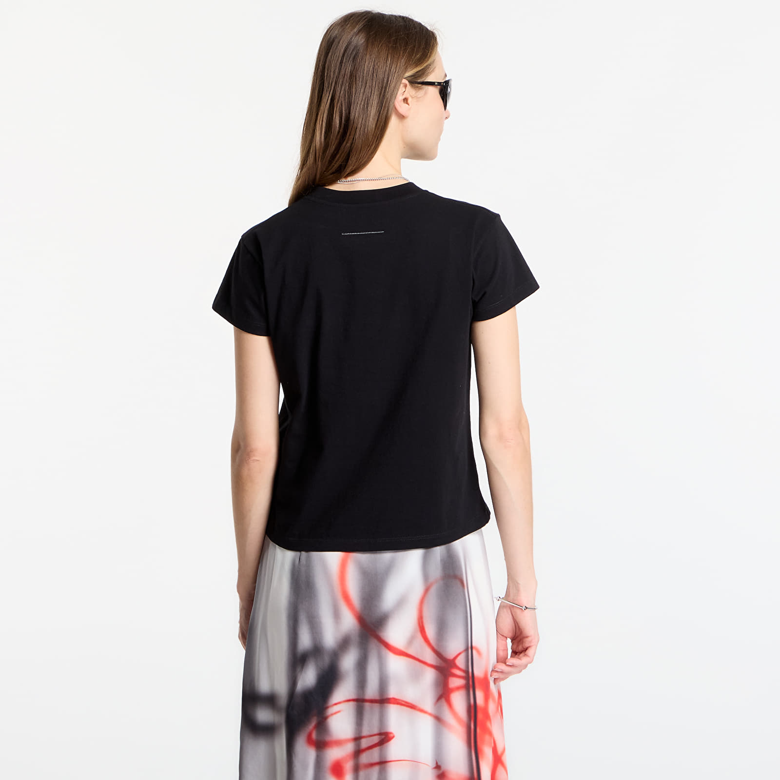T-krekli MM6 Signature Jersey T-Shirt Black