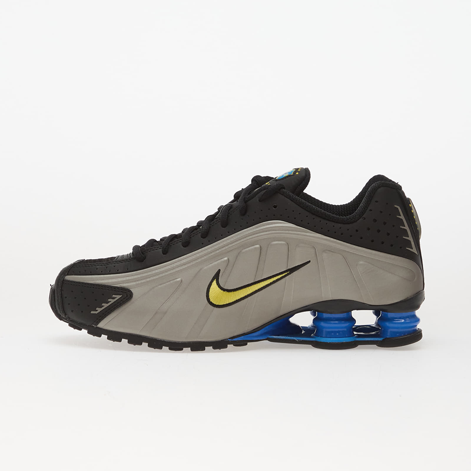 Levně Tenisky Nike Shox R4 Black/ Canary-Mtlc Pewter-Lt Photo Blue
