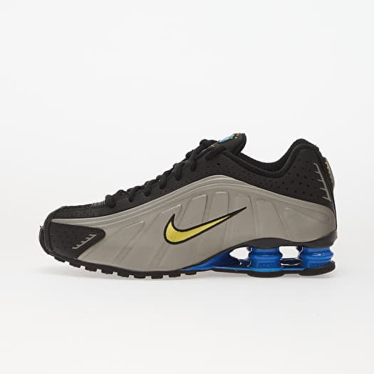 Nike Shox R4 Black/ Canary-Mtlc Pewter-Lt Photo Blue