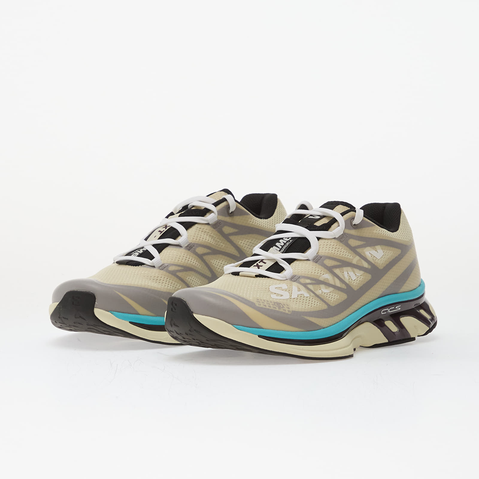 Herren Sneaker und Schuhe MM6 x Salomon Sneakers Asparagus Green/ Gull/ Blue Curacao