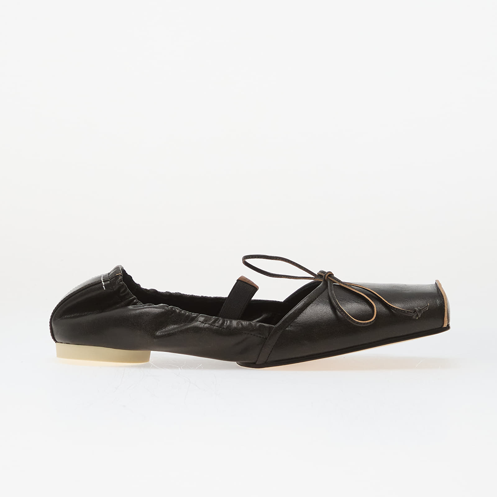 Γυναικεία παπούτσια MM6 Ballet Shoe Black/ Doe Brown
