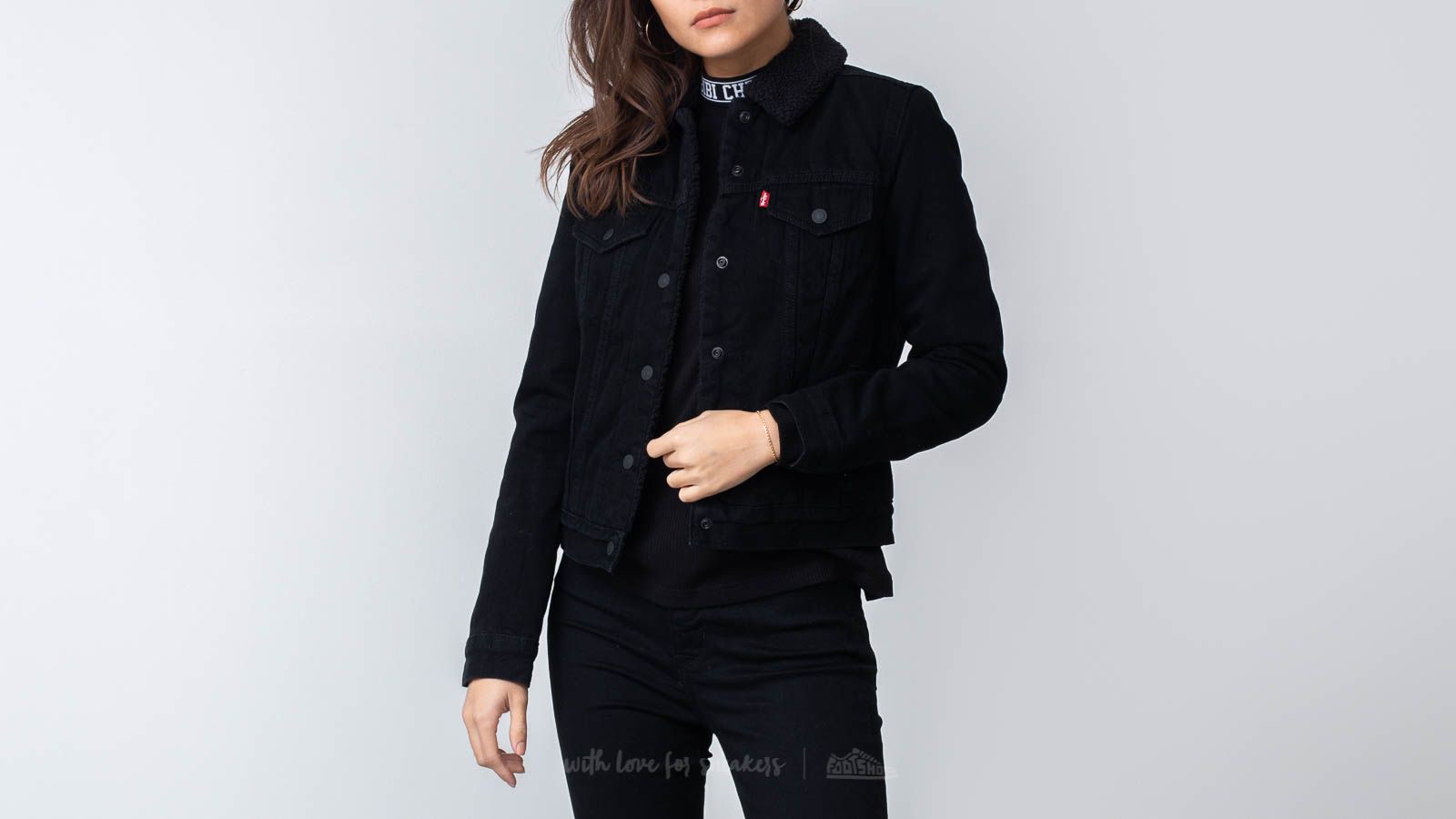 Kabátok Levi's® Original Sherpa Trucker Forever Black