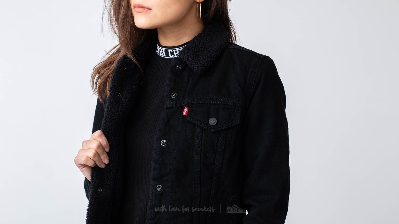 Kabátok Levi's® Original Sherpa Trucker Forever Black