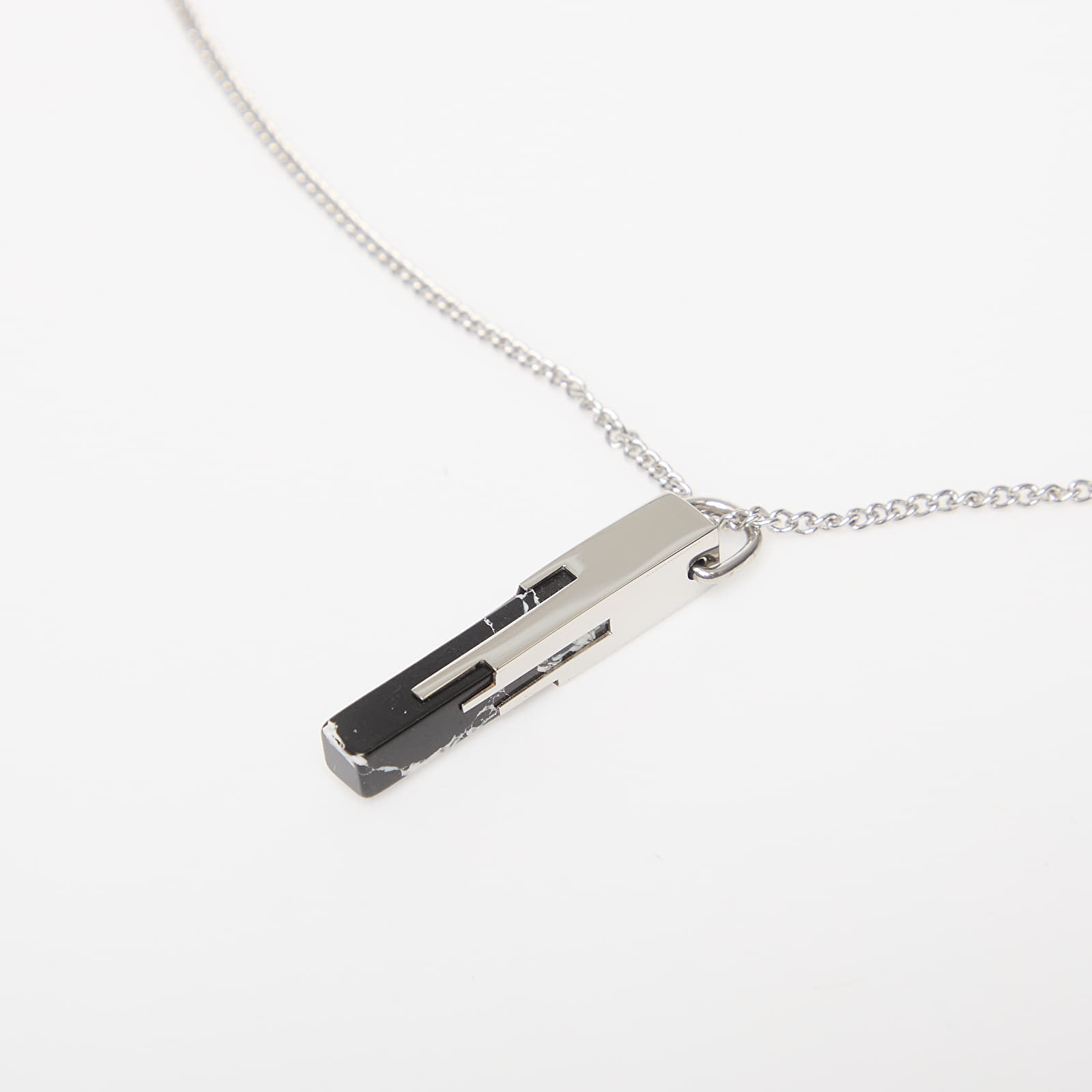 Halsketten Vitaly Glitch x Black Marble / Stainless Steel Silver