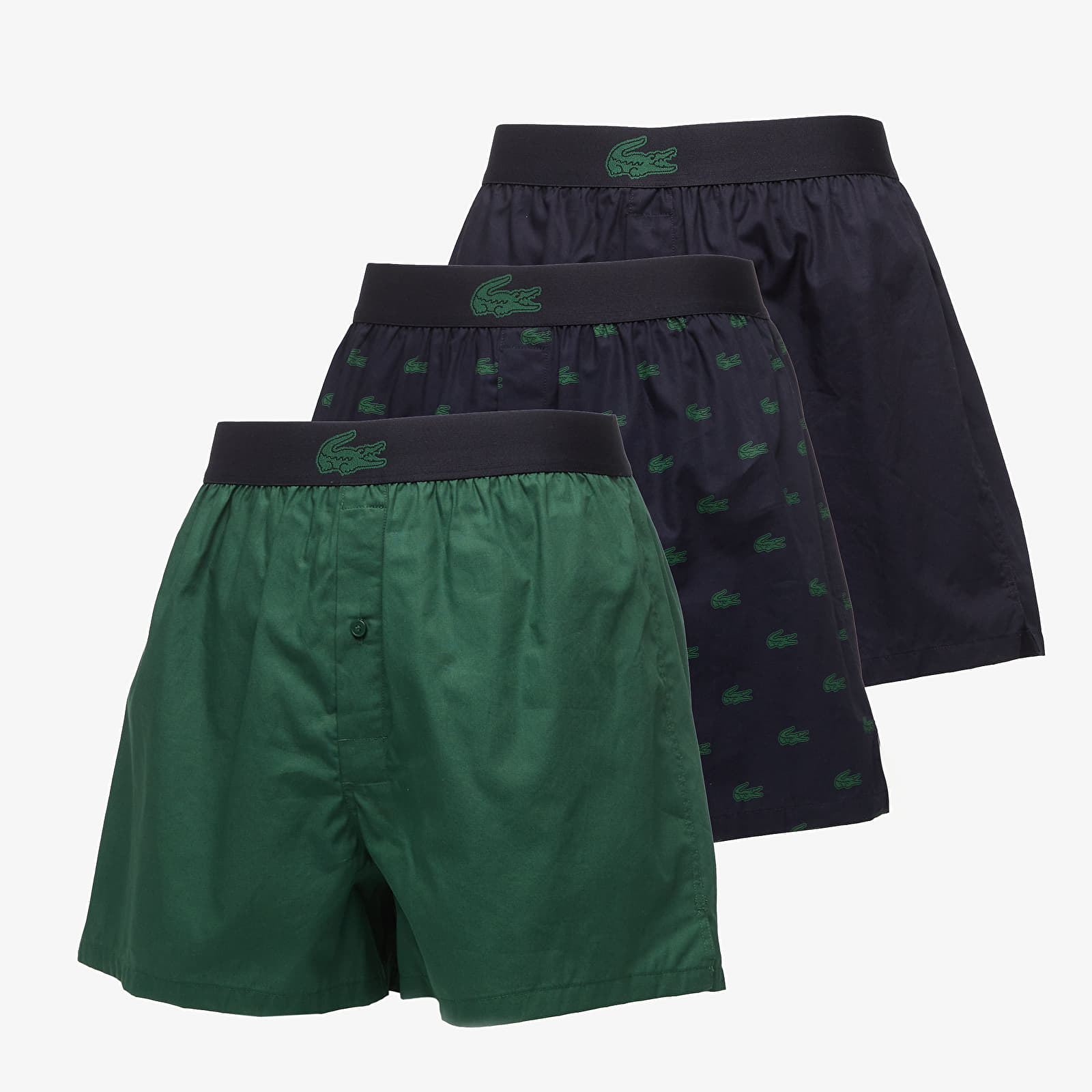 Moške bokserice LACOSTE Boxer Underwear Abysm/ Green-Abysm
