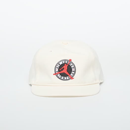 Jordan Flight Club Pro Unstructured Flat Bill Hat Pale Ivory/ Black