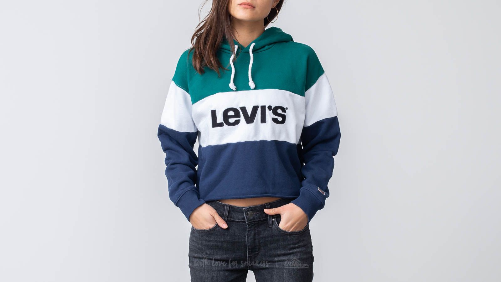 Levis raw cut cb crop hoodie outlet