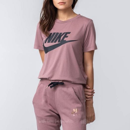 T shirts Nike Sportswear Essential Shortsleeve Tee Smokey Mauve Black Footshop