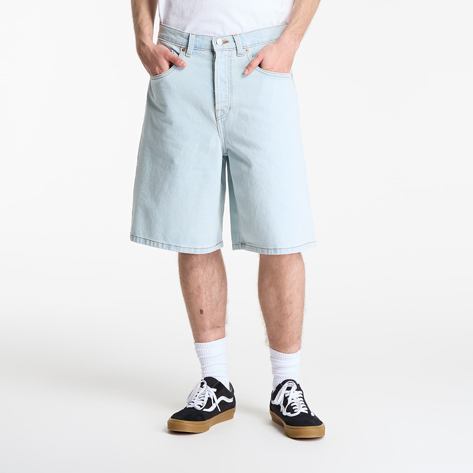 Moške kratke hlače Vans Check-5 Baggy Denim Shorts Blue Ice