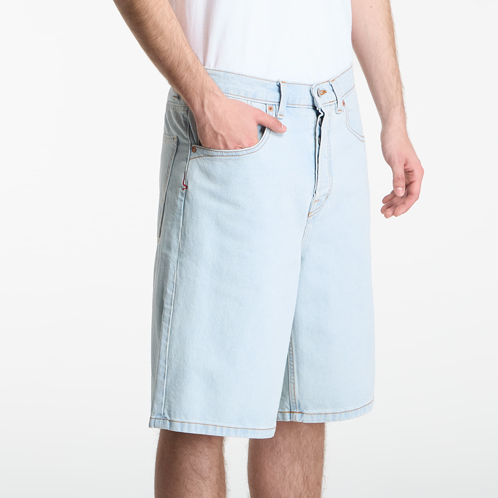 Moške kratke hlače Vans Check-5 Baggy Denim Shorts Blue Ice