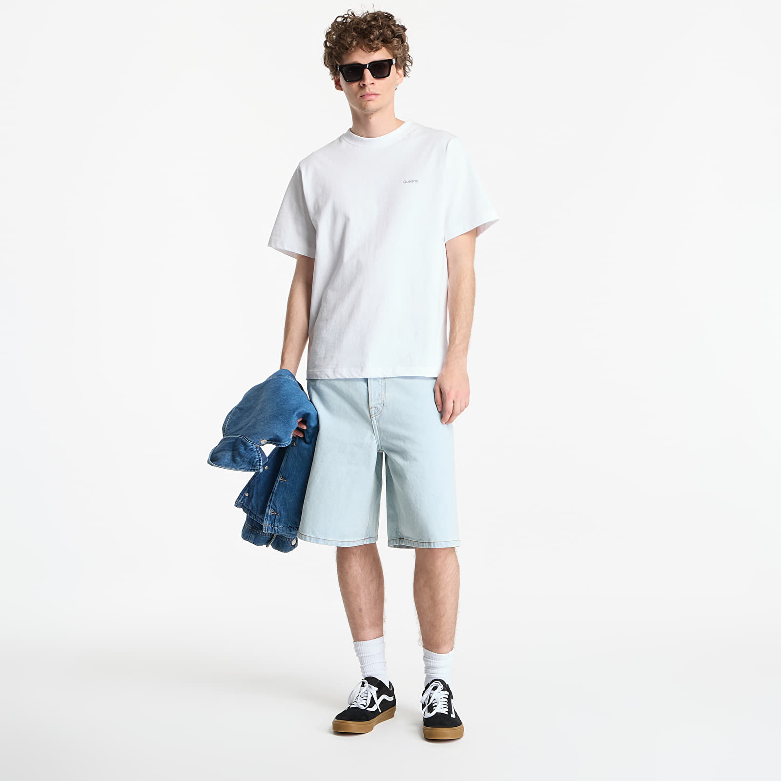 Moške kratke hlače Vans Check-5 Baggy Denim Shorts Blue Ice