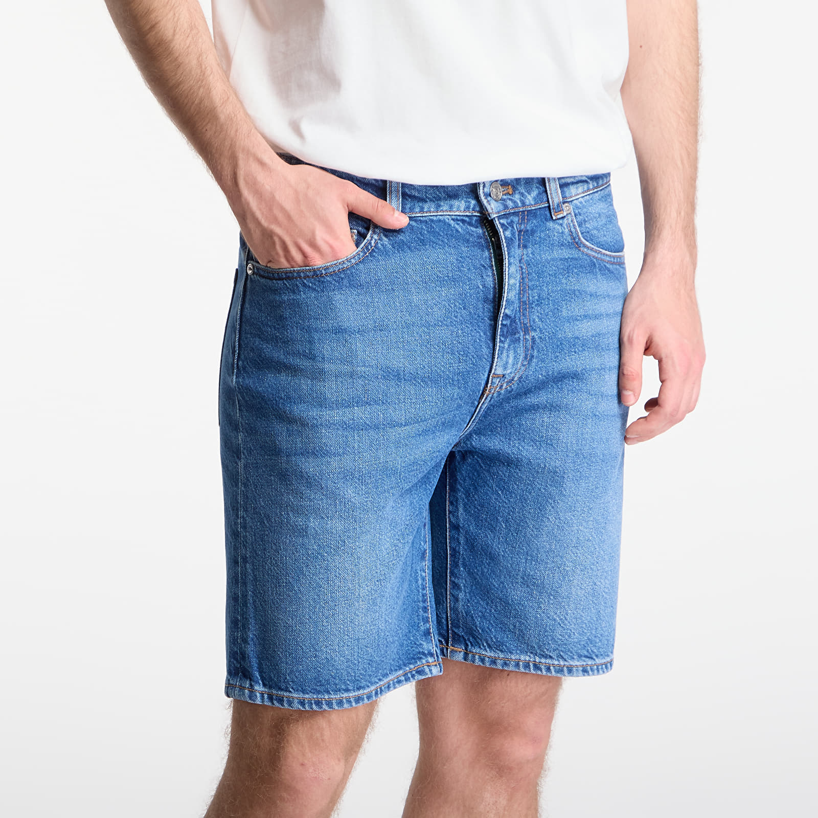Moške kratke hlače LACOSTE Bermuda Shorts Washed Deep Medium