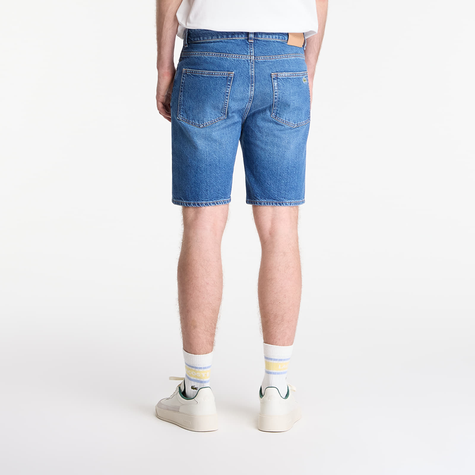 Moške kratke hlače LACOSTE Bermuda Shorts Washed Deep Medium